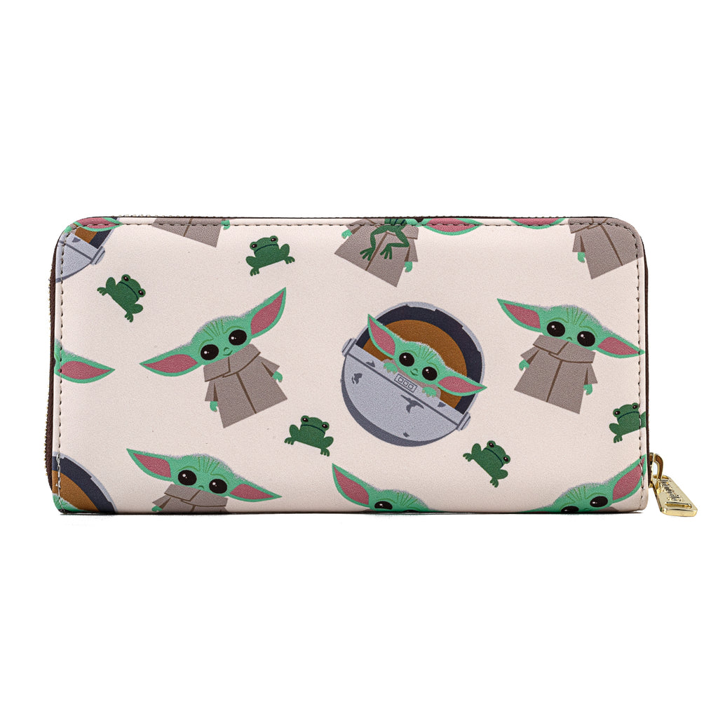 Cartera Loungefly De Star Wars Con Estampado De Baby Yoda (The Child) - Cuero Vegano - 8 Ranuras Para Tarjetas