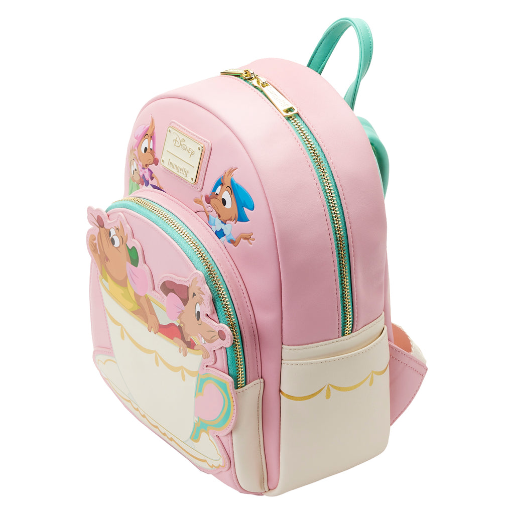 cinderella loungefly mini backpack Loungefly Disney Cinderella Gus Gus and Jack Teacup Mini Backpack – shopzimo