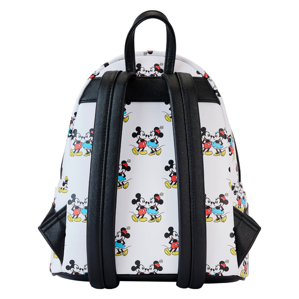 Loungefly Disney Mickey and Minnie Mouse Classic All Over Print Mini Backpack