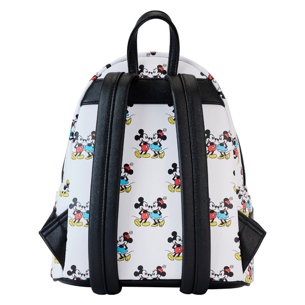disney mickey mouse mini backpack Loungefly Disney Mickey and Minnie Mouse Classic All Over Print Mini B – shopzimo