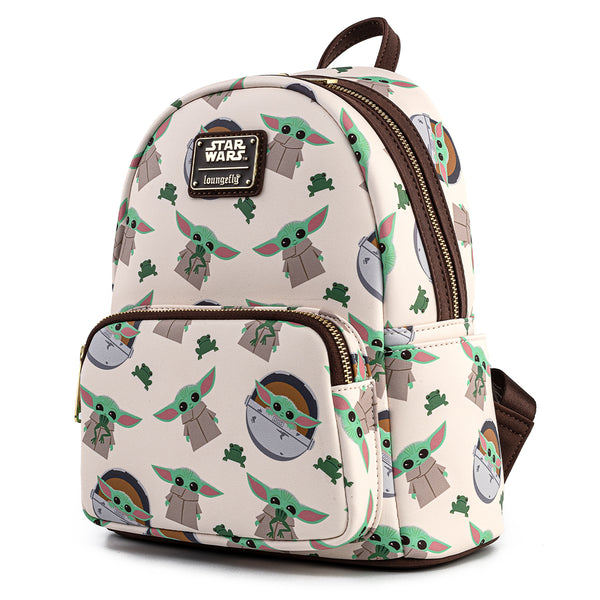 baby yoda mini backpack disney store Loungefly Plush Norman's Hallmark This item is a proper micro backpack that measures 9 inch H x 7.5 inch W x 3 inch D This Product Is Not Intended For Children 12 And Under Baby Yoda Backpack - Mini