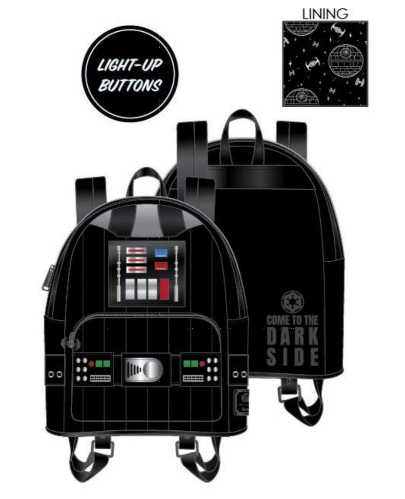 Loungefly Darth Vader Light Up Cosplay Mini Backpack