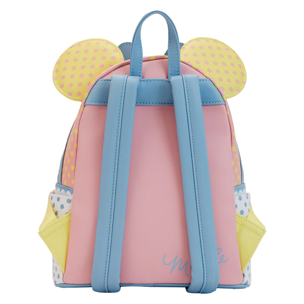 Loungefly Disney Minnie Pastel Color Blocks Dots Mini Backpack
