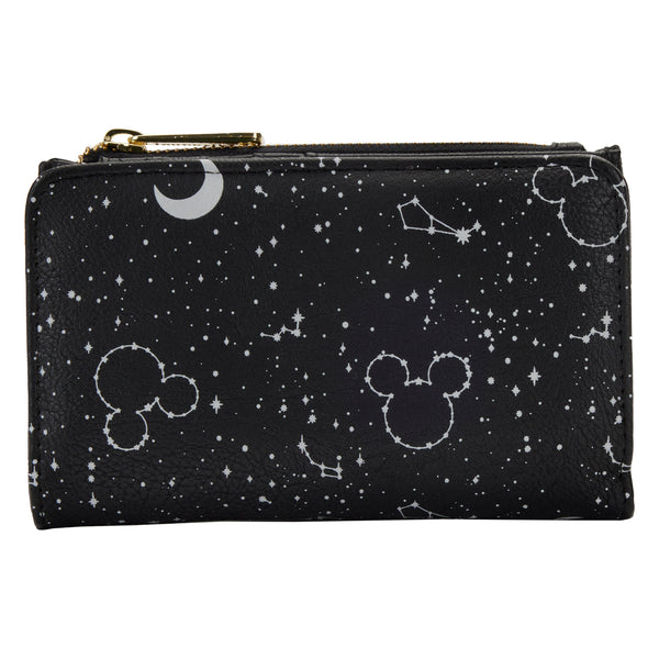 Loungefly Disney Mickey Constellation AOP Glow in the Dark Flap Wallet Exclusive!